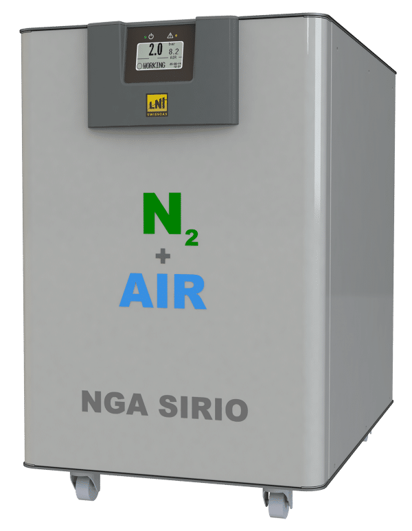 Ultra high purity generator with compressor NGA SIRIO