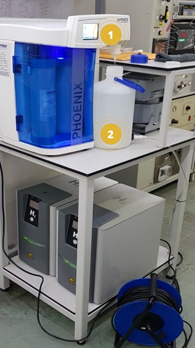 Two hydrogen generators in laboratory